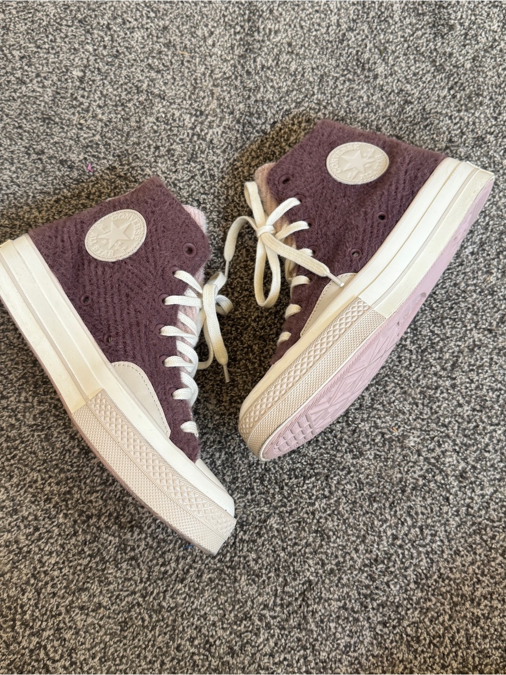 Converse Chuck 70 Cozy Utility Burgundy High Top Womens 8 Mens 6 Fuzzy - Picture 4 of 9